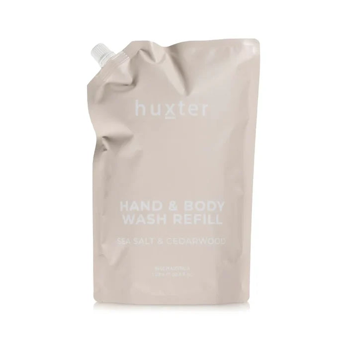 huxter huxter Huxter Hand & Body Wash Refill Pouches - Sea Salt & Cedarwood - 1L