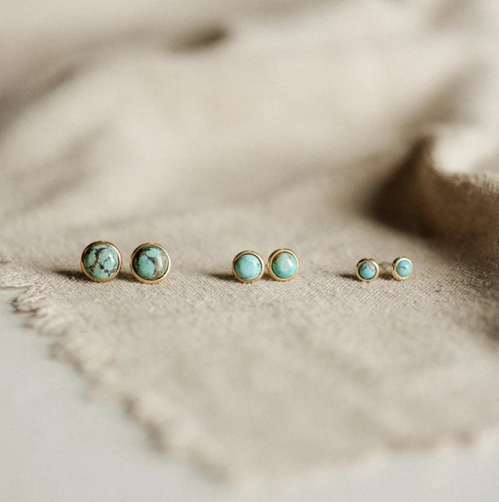 Hyalite Turquoise Studs