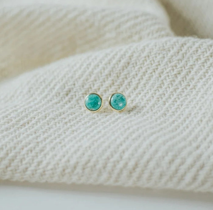 Hyalite Turquoise Studs