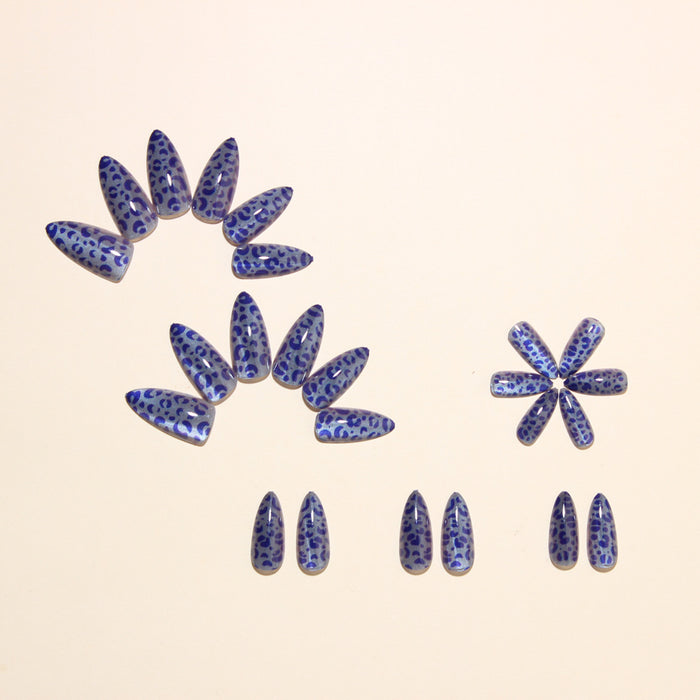 Ice blue cat's eye leopard print