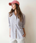 Jane Relaxed Shirt Cali Poplin Blue Stripe
