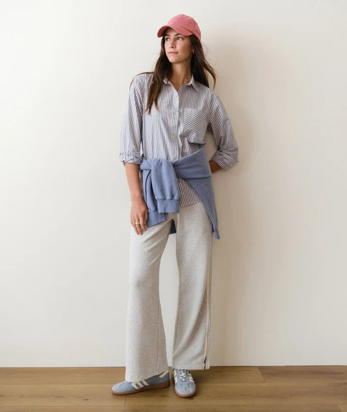 Jane Relaxed Shirt Cali Poplin Blue Stripe