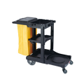 Janitorial Cart with Rubber Silent Wheels