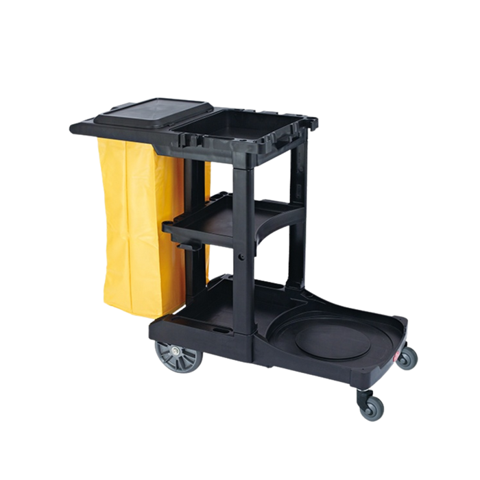 Janitorial Cart with Rubber Silent Wheels