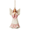 JIM SHORE Pink Angel with Praying Hands Ornament