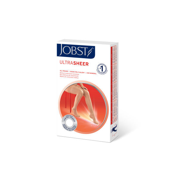 JOBST® UltraSheer Thigh High Diamond Pattern With Dot Silicone Top Band 15-20mmHg