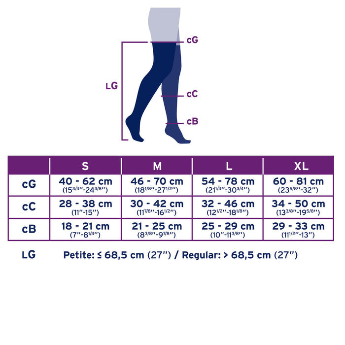 JOBST® UltraSheer Thigh High Diamond Pattern With Dot Silicone Top Band 15-20mmHg
