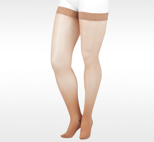 Juzo Naturally Sheer Thigh High w/ Silicone Top Band 15-20mmHg - Compression Level: Moderate 15-20 MmHg - Female - Leg