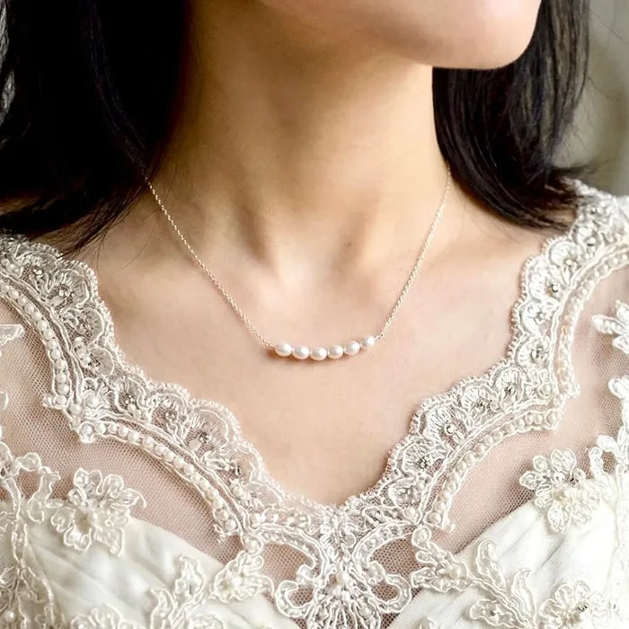 Wedding Jewelry - Freshwater Pearl Bridal / Bridesmaids Necklace