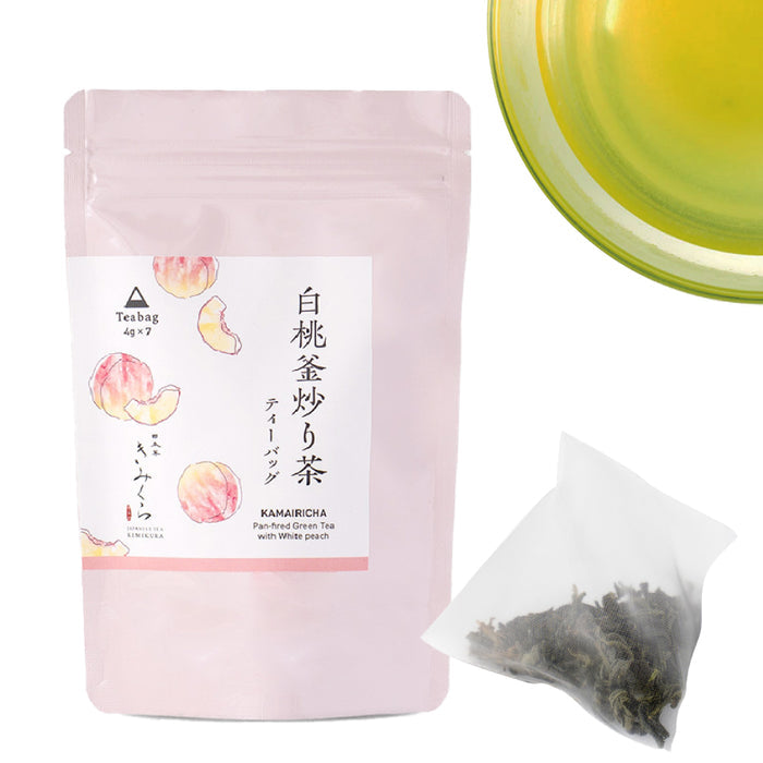 Kamairicha Pan-fired Green Tea with White Peach 4g x 7 teabags