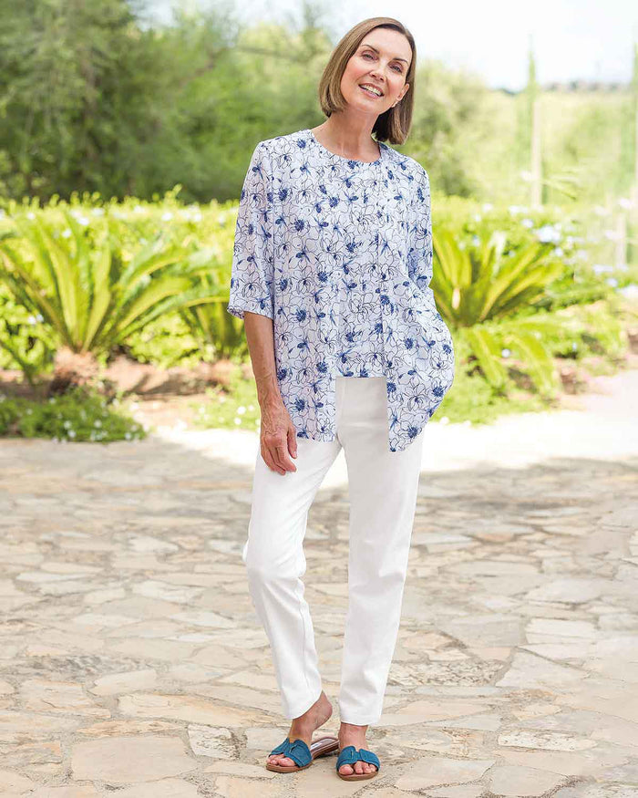 Karen Floral Viscose Sleeveless Vest - Image 2 - Country Collection