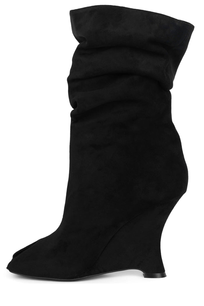 KATI Jeffrey Campbell Wedge Boot Black Suede