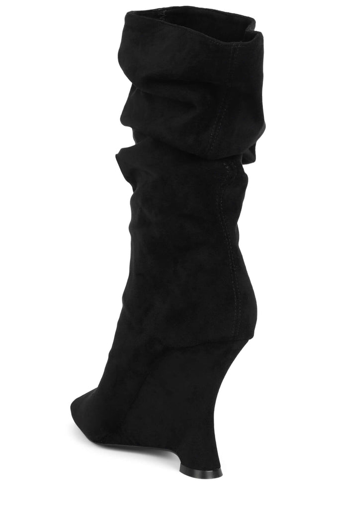 KATI Jeffrey Campbell Wedge Boot Black Suede