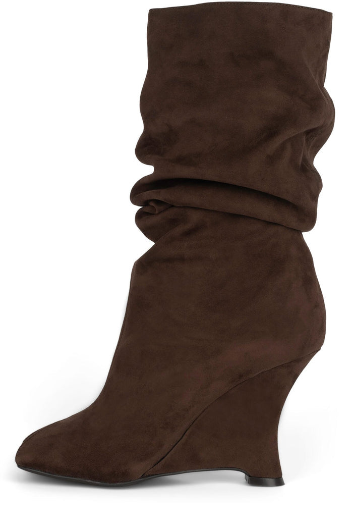 KATI Jeffrey Campbell Wedge Boot Brown Suede