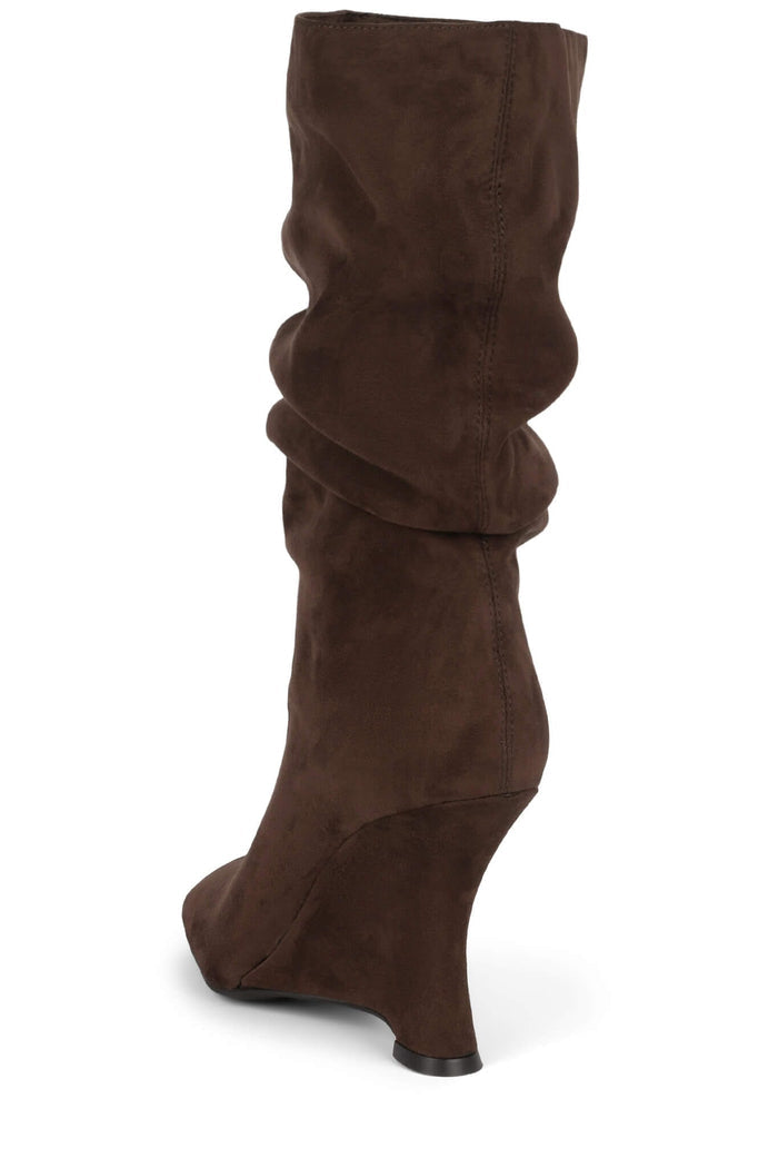 KATI Jeffrey Campbell Wedge Boot Brown Suede