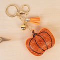 KC050 - Crystal Pumpkin Keychain - Orange