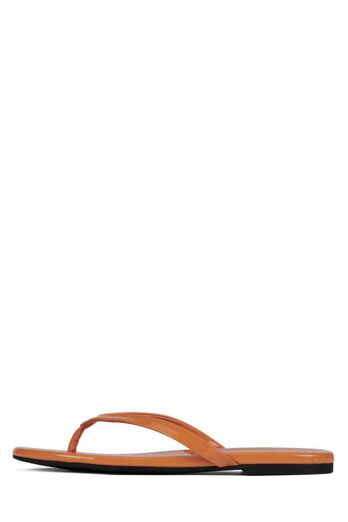 KIERRA Jeffrey Campbell Thong Sandal Orange Neon Patent