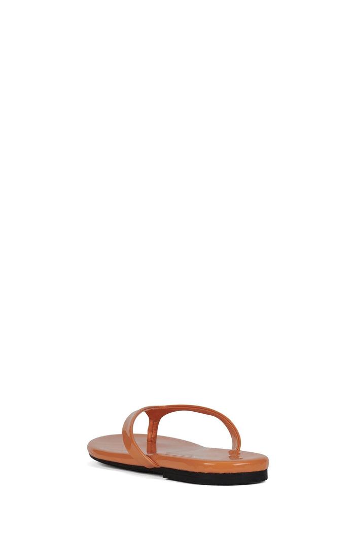 KIERRA Jeffrey Campbell Thong Sandal Orange Neon Patent