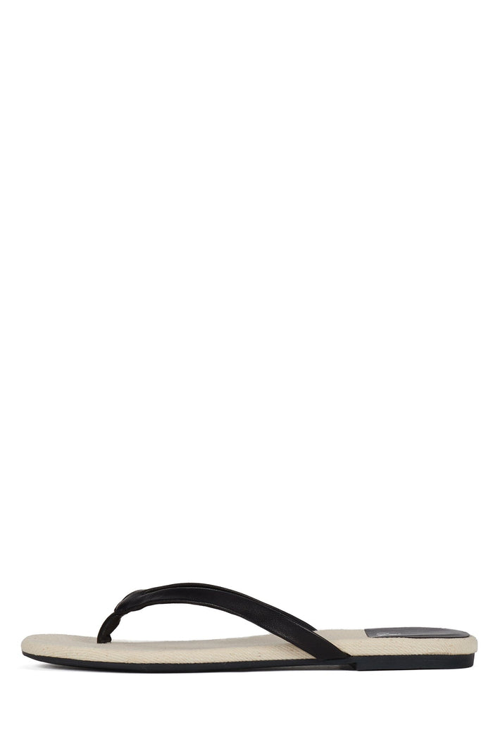 KIERRA Jeffrey Campbell Thong Sandal Black Cream Combo