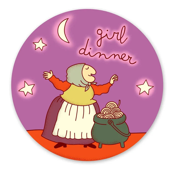 Krystan Saint Cat 'Girl Dinner' Vinyl Sticker