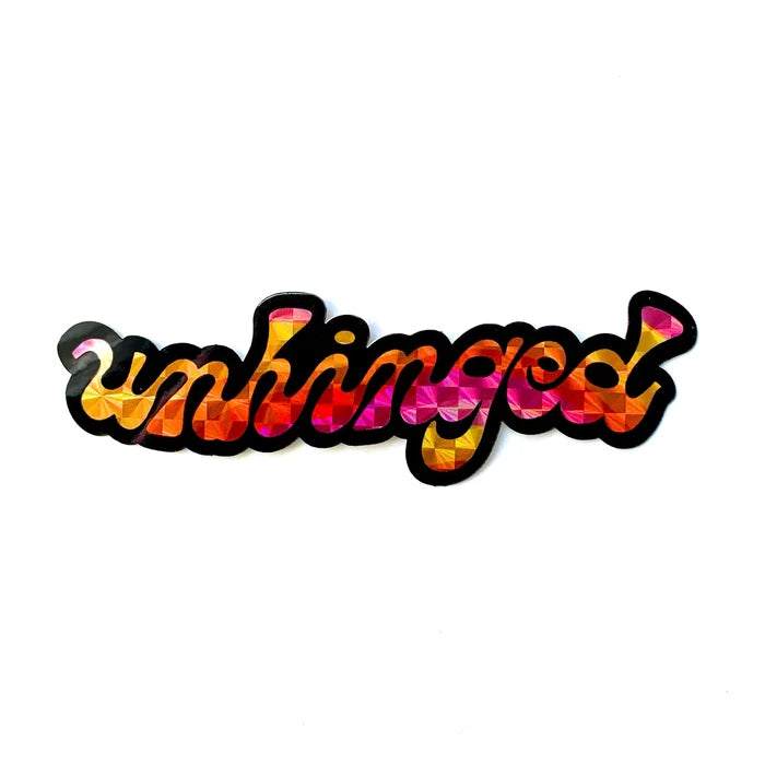 Krystan Saint Cat 'Unhinged' Prismatic Vinyl Sticker