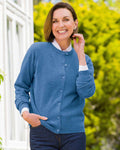 Lambswool Cable Cardigan - Blueberry - Country Collection