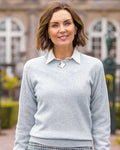 Lambswool Crew Neck Jumper - Silver - Country Collection