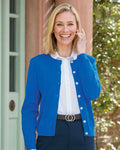 Merino Short Cardigan - Azure - Country Collection