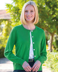 Merino Short Cardigan - Watercress - Country Collection
