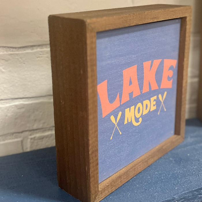 Lake Mode Block Sign