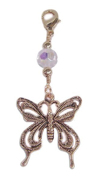 Large Gold Butterfly Charm – Elegant Hair Accessory front view