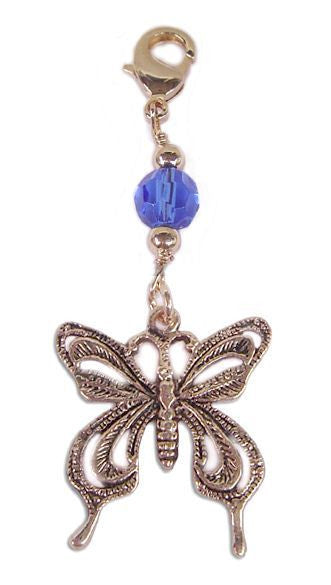 Large Gold Butterfly Charm – Elegant Hair Accessory front view