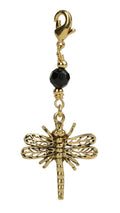 Large Gold Dragonfly Charm - Symbolic Fantasy Hair Accessory front view
