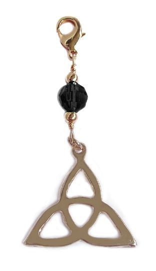 Large Gold Eternity Knot Charm – Meaningful Hair Accessory front view