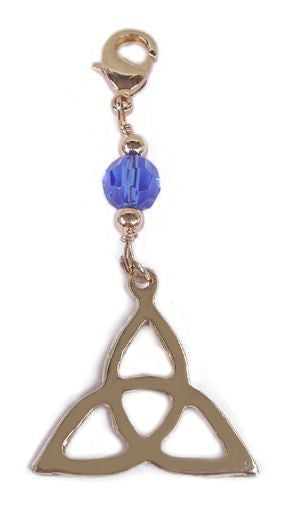 Large Gold Eternity Knot Charm – Meaningful Hair Accessory front view
