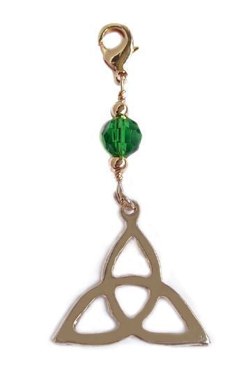 Large Gold Eternity Knot Charm – Meaningful Hair Accessory front view