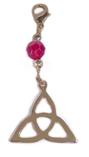 Large Gold Eternity Knot Charm – Meaningful Hair Accessory front view