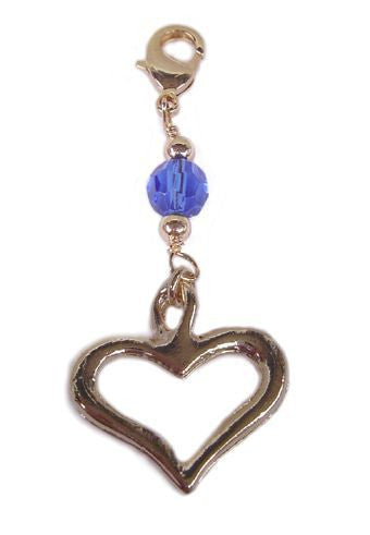 Large Gold Heart Charm – Elegant Hair Accessory front view