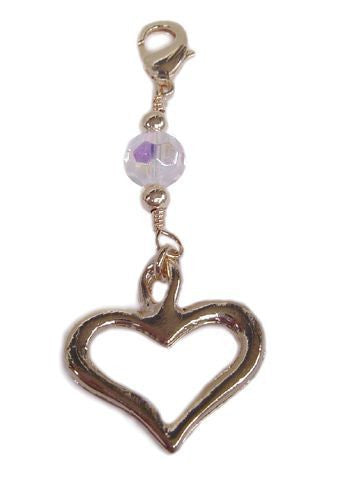 Large Gold Heart Charm – Elegant Hair Accessory front view