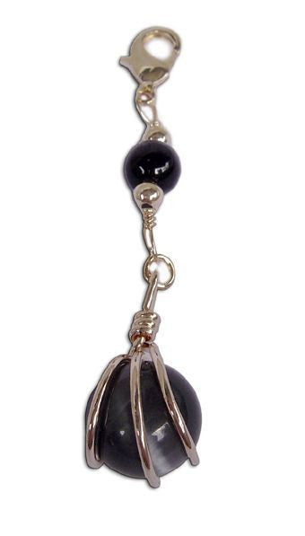 Large Gold Wire Wrapped Ball Charm – Elegant Hair Accessory front view