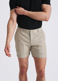 Latte Pinstripe 6" Inseam Stretch Knit Chino Shorts Pm-2556