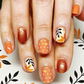 Leaf glitter polka dots
