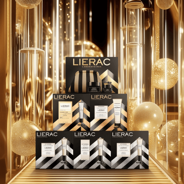 Lierac PREMIUM Silk Cream Set in Gold Pouch
