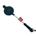 LK Jaffle Iron black jaffle maker with wooden handle and non-heat-conductive handles, 120mm diameter