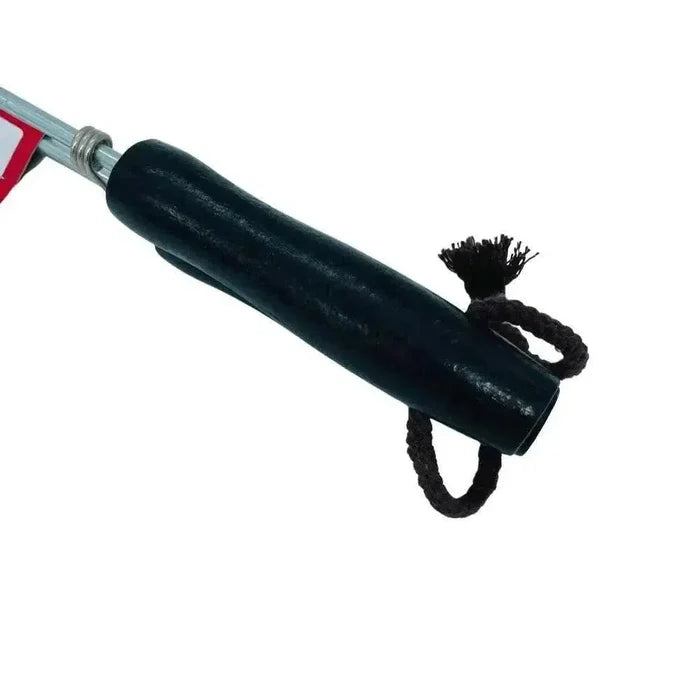 LK Jaffle Iron black coated aluminium with wooden handle and non-heat-conductive grips, 120mm diameter, South African made.