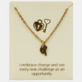 Lock and Key Inspiration Necklace in Gold or Silver