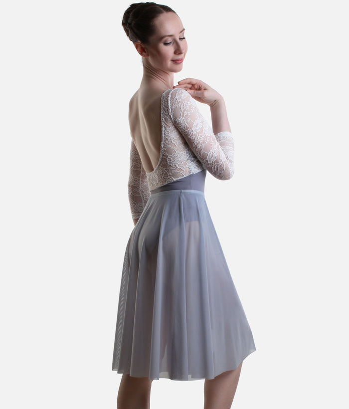 Long Ballet Rehearsal Skirt, Soft Flowing Mesh Dance Skirt - ARIANA