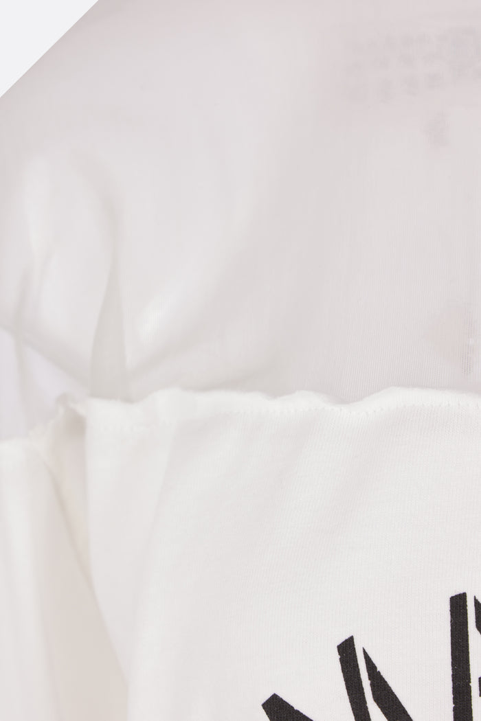 long-sleeve t-shirt in cotton and tulle