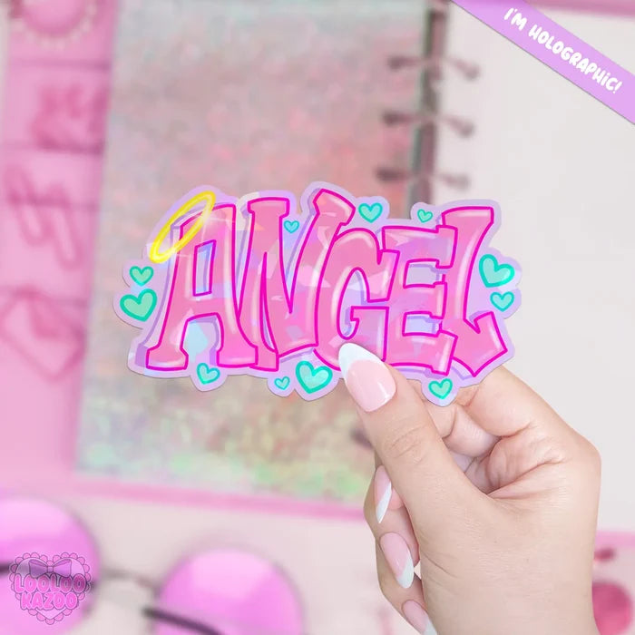 LooLooKazoo 'Angel' Holographic Vinyl Sticker