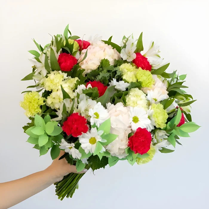 Lucky Pastel Flower Bouquet Hand - Image